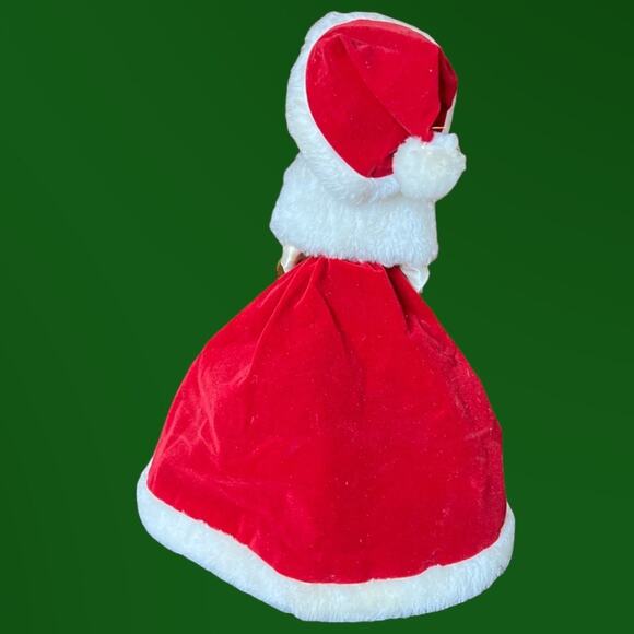 1978 Vintage Bradley Dolls Christmas Holiday Mrs Claus Big Eye Doll Collectible - Picture 4 of 7